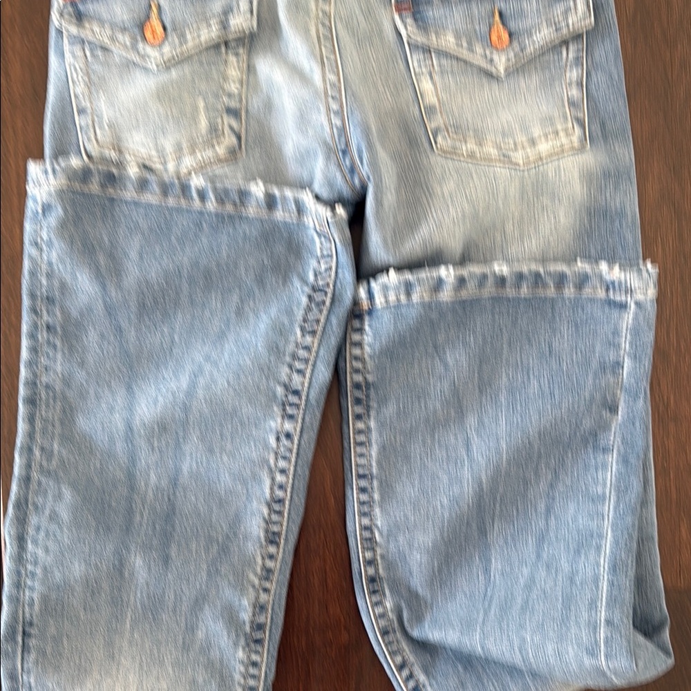 Colin’s Jeanswear Flare Rita Classic Light Blue Distressed Jeans - Picture 15 of 15